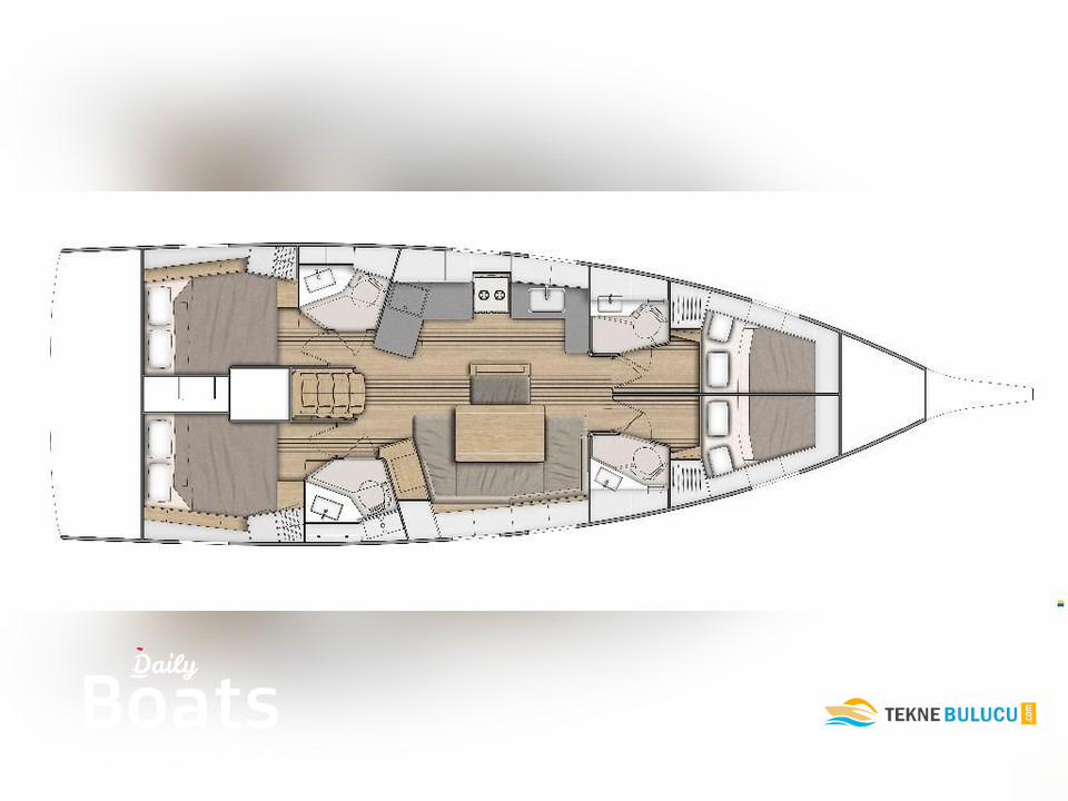 Beneteau Oceanis 46.1 2023 iç mekan 2