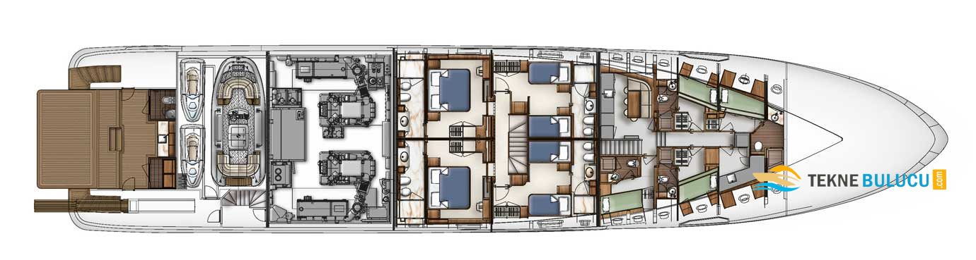 Benetti Crystal 140 2014 Model iç mekan 3