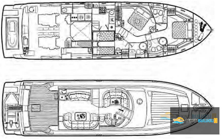 Ferretti 620 2010 iç mekan 3