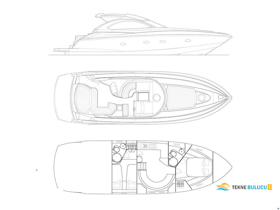 Sunseeker Portofino 47 2009 Model iç mekan 3