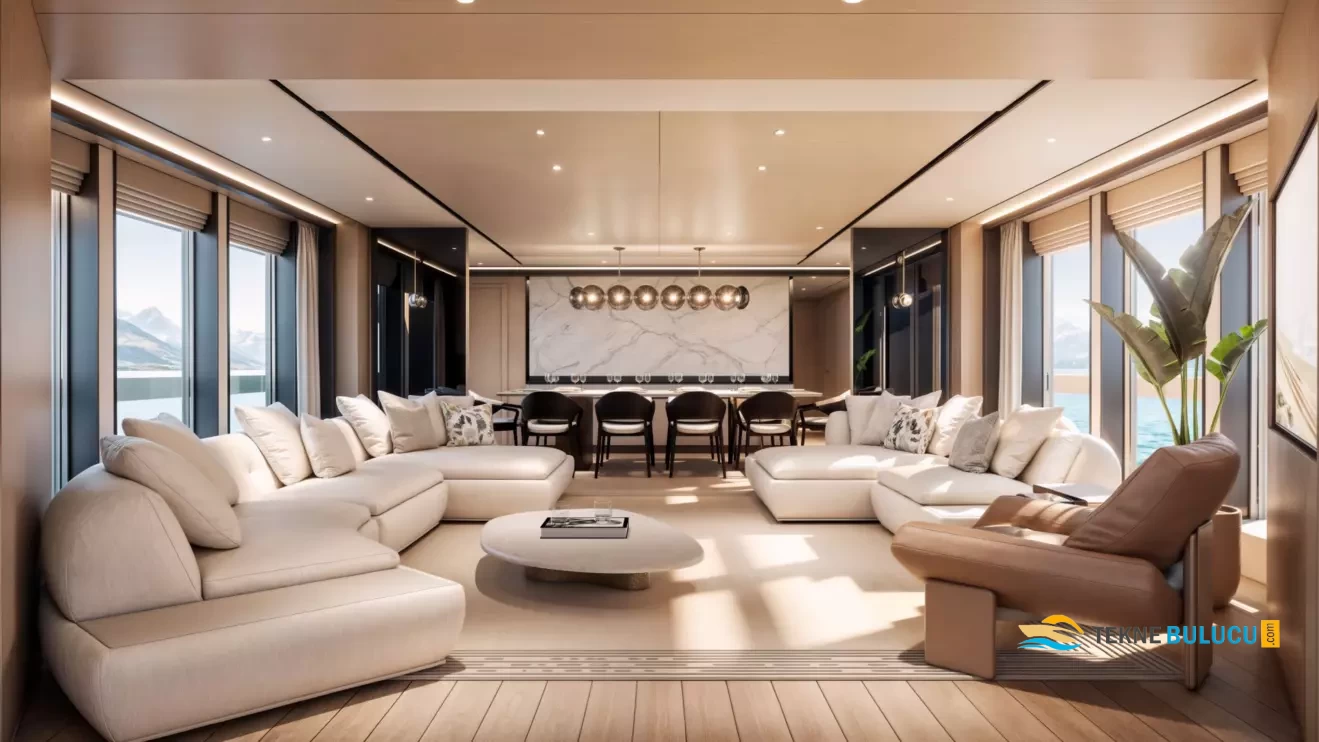 Sunseeker 134 Superyacht 2026 Model iç mekan 2