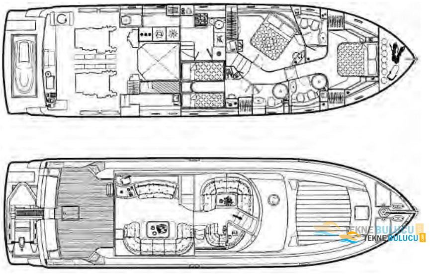 Ferretti 620 2004 iç mekan 3