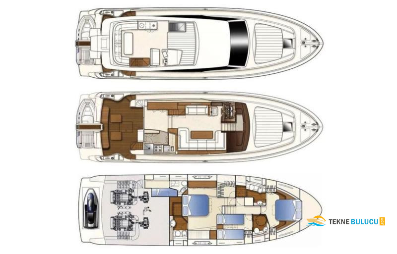 Ferretti 592 2008 iç mekan 2